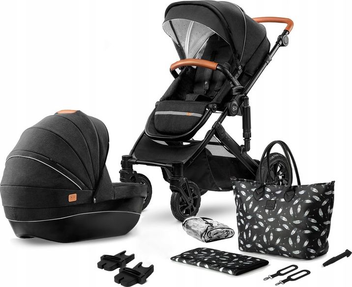 Baby pushchair Prime 2in1 Black bērnu ratiņi