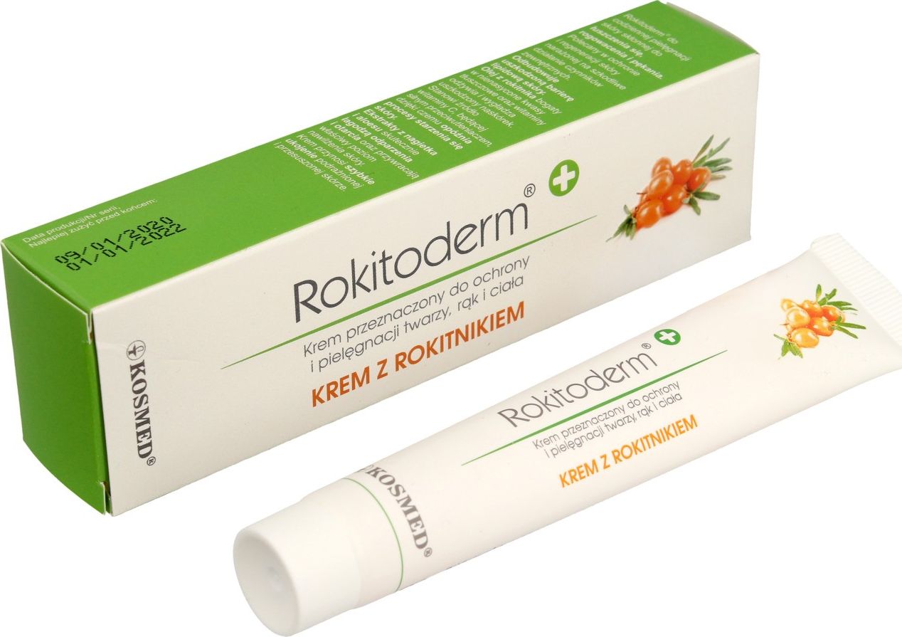 Kosmed Rokitoderm Krem z rokitnikiem do twarzy, rak i ciala 20ml 940576 (5907681800576) kosmētika ķermenim