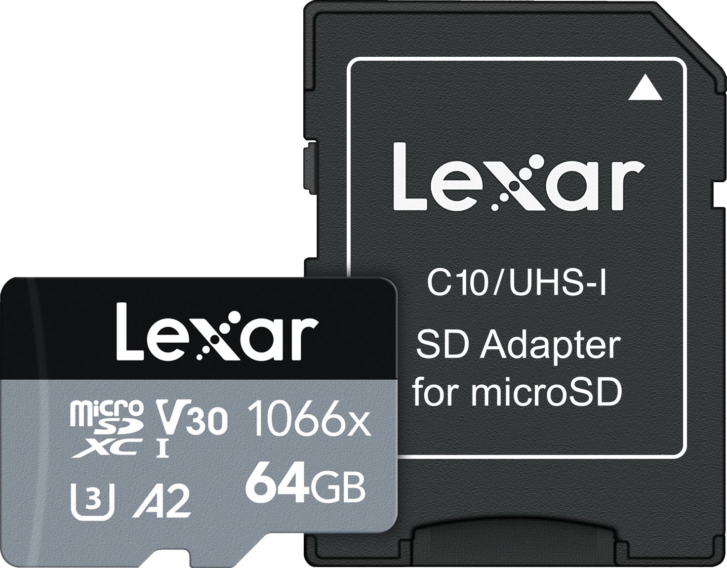 Lexar Professional 1066x UHS-I MicroSDXC, 64 GB, Flash memory class 10, Black/Gray, 120 MB/s, 160 MB/s 843367121908 atmiņas karte