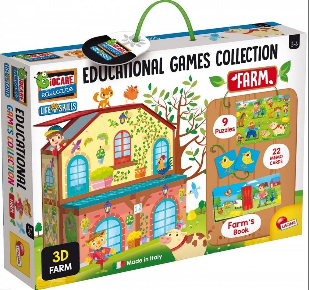 Lisciani Kolekcja gier edukacyjnych - Farma 383755 (8008324081066) galda spēle