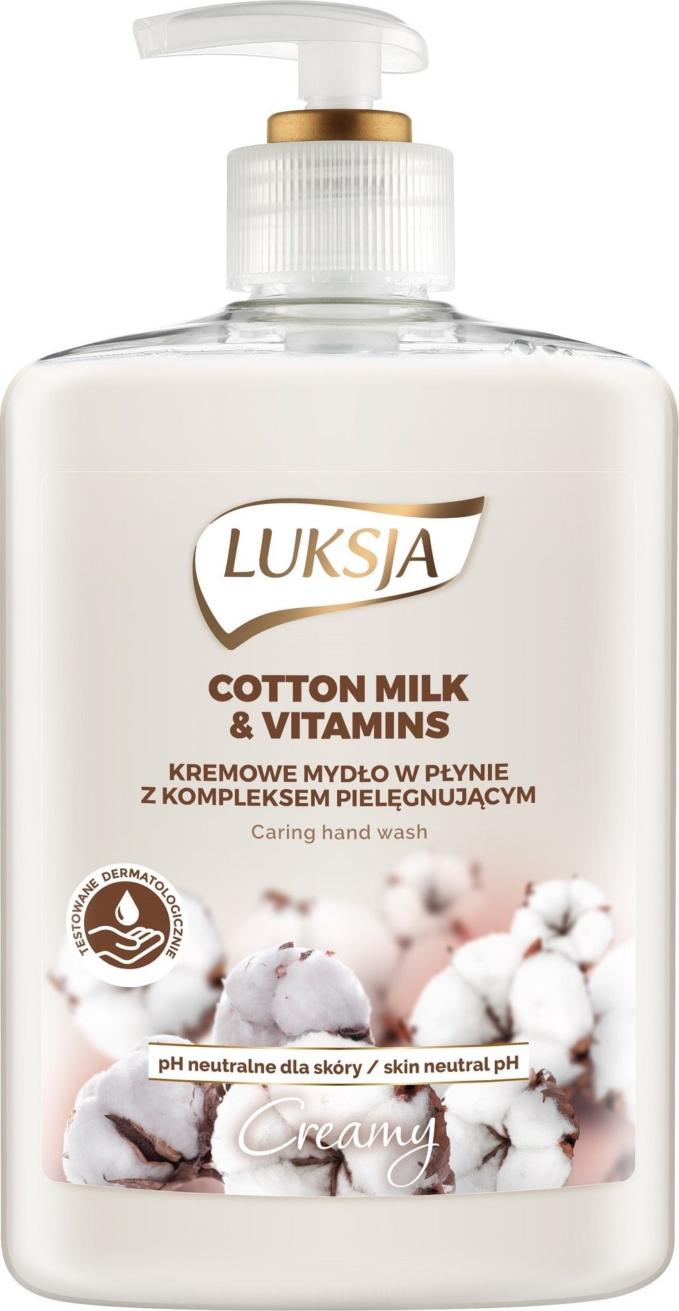 Luksja Luksja Mydlo w plynie Creamy Cotton Milk & Vitamins 500ml 627164 (5900998007164)