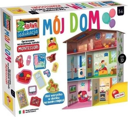 Lisciani Gra edukacyjna Montessori Maxi moj dom GXP-703825 (8008324075362) galda spēle