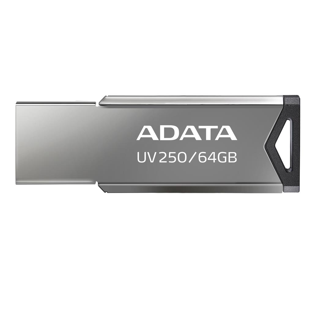 ADATA USB Flash Drive UV250 64 GB, USB 2.0, Silver USB Flash atmiņa