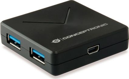 CONCEPTRONIC USB-Hub 4-Port 3.0  ->4x3.0       o.Netzteil sw USB centrmezgli