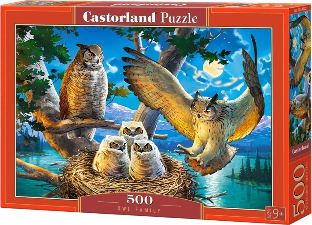 Castorland Puzzle 500 Owl Family CASTOR puzle, puzzle