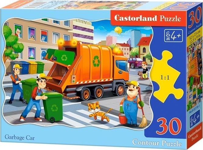 Castorland Puzzle 30 Garbage Car puzle, puzzle