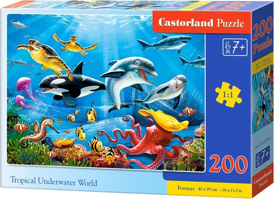 Castorland Puzzle 200 Tropical Underwater World CASTOR 342940 (5904438222094) puzle, puzzle