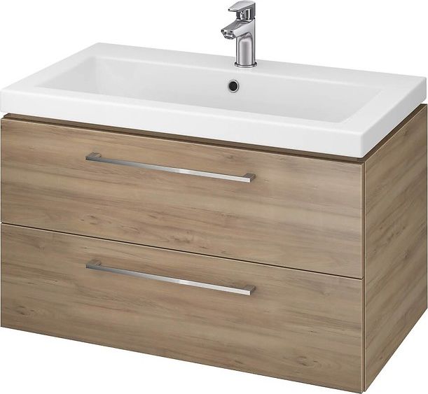 Set of washbasin with cabinet Cersanit Lara 80cm walnut (S801-154-DSM)
