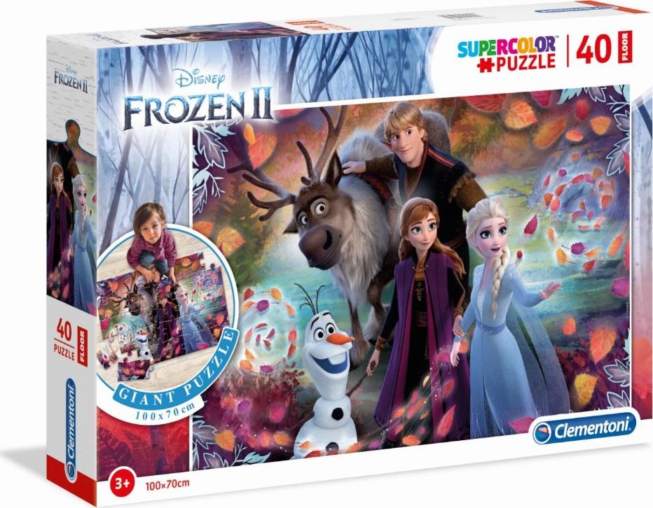 Clementoni Puzzle 40 podlogowe Super kolor Frozen 2 349604 (8005125254644) puzle, puzzle