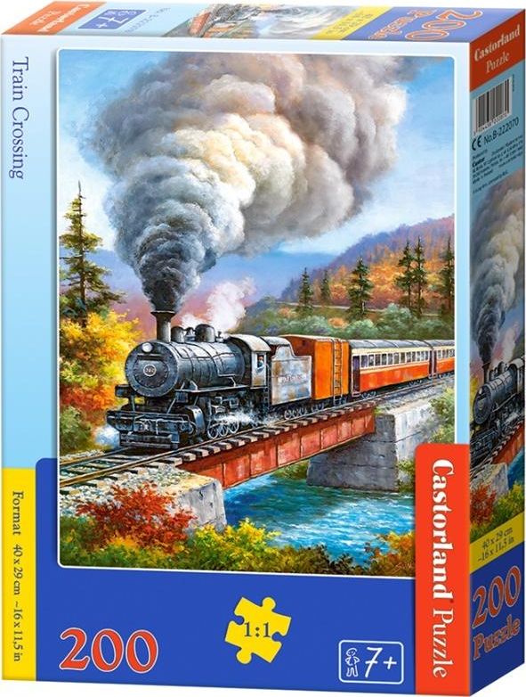 Castorland Puzzle 200 Train Crossing CASTOR 342929 (5904438222070) puzle, puzzle