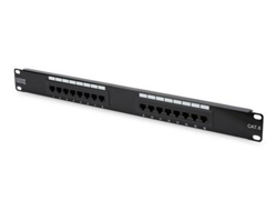 DIGITUS Patchpanel 1HE 16-Port Cat6 Class E ungeschirmt sw adapteris