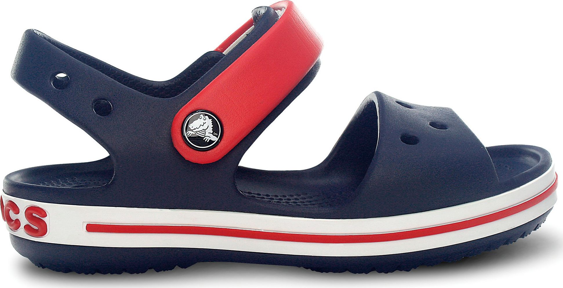 Crocs Sandaly dzieciece Crocband Navy/Red r