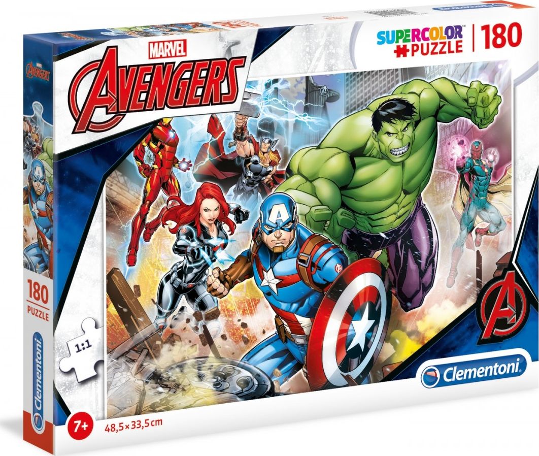 Clementoni Puzzle 180 elementow Super Kolor - Avengers GXP-684708 (8005125292950) puzle, puzzle