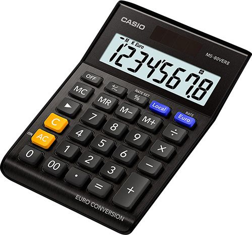 Kalkulator Casio (MS-80VERII-BK-S) MS 80 VER II (4549526605000) kalkulators