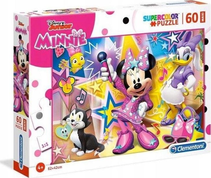 Clementoni Puzzle 60 elementow Maxi Minnie Szczesliwi Pomocnicy GXP-683640 (8005125264438) puzle, puzzle