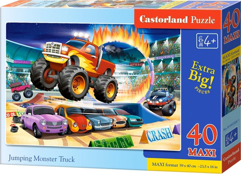 Castorland Puzzle 40 maxi - Jumping Monster Truck puzle, puzzle