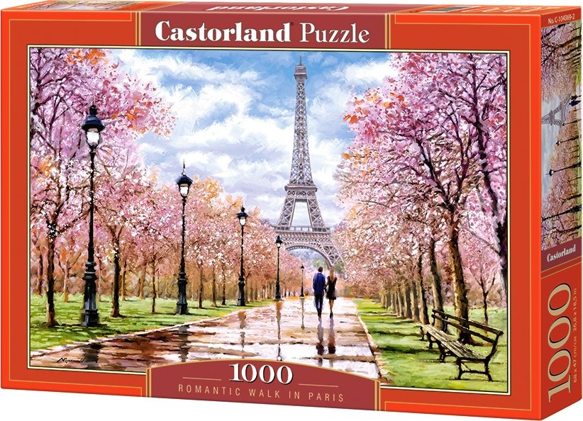 Castorland Puzzle Romantic Walk in Paris 1000 elementow 341416 (5904438104369) puzle, puzzle