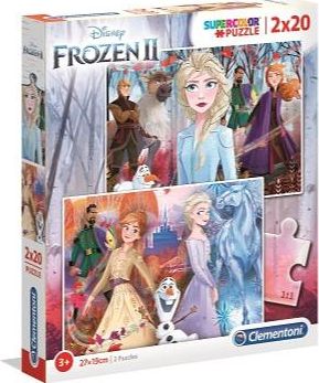 Clementoni Puzzle 2x20 Super kolor Frozen 2 349609 (8005125247592) puzle, puzzle