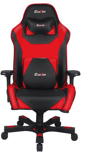 Fotel Clutch Chairz Throttle Bravo Premium Czerwony (THB99BR) THB99BR (0629050000718) datorkrēsls, spēļukrēsls