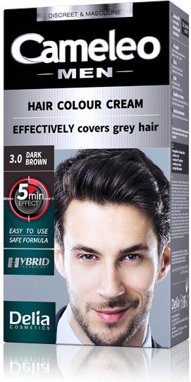 Delia Cosmetics Cameleo Men Hair Colour Cream 3.0 Dark Brown 30ml