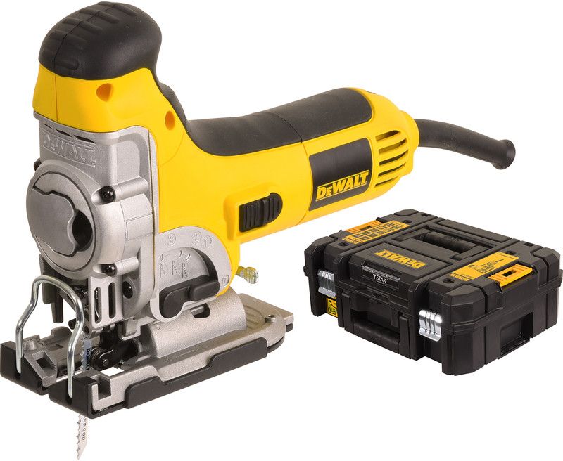 DeWalt jigsaw DW333KT-QS (yellow / black, 701 watt motor handle) Elektriskais zāģis