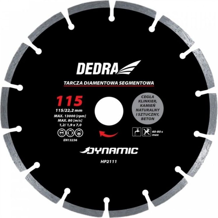 Dedra Tarcza segmentowa dynamic 230mm 22.2mm (HP2116) HP2116 (5902628813480)