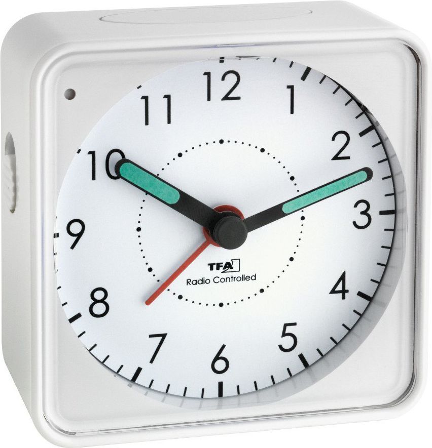 TFA 60.1510.02 Picco Alarm Clock Bialy radio, radiopulksteņi