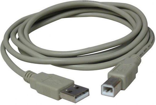 Kabel USB Logo USB-A - USB-B 1.8m Grey (17057) USB kabelis