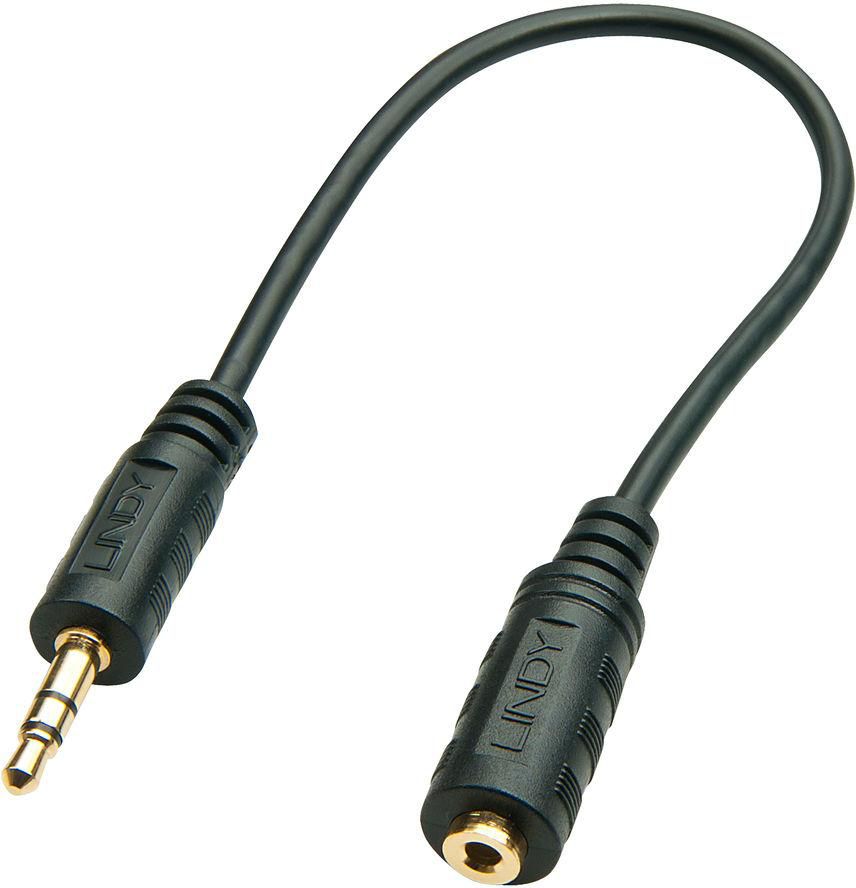 Audioadapterkabel 3,5M/2,5F  20cm-Kabel 3,5mm M/2,5mm F