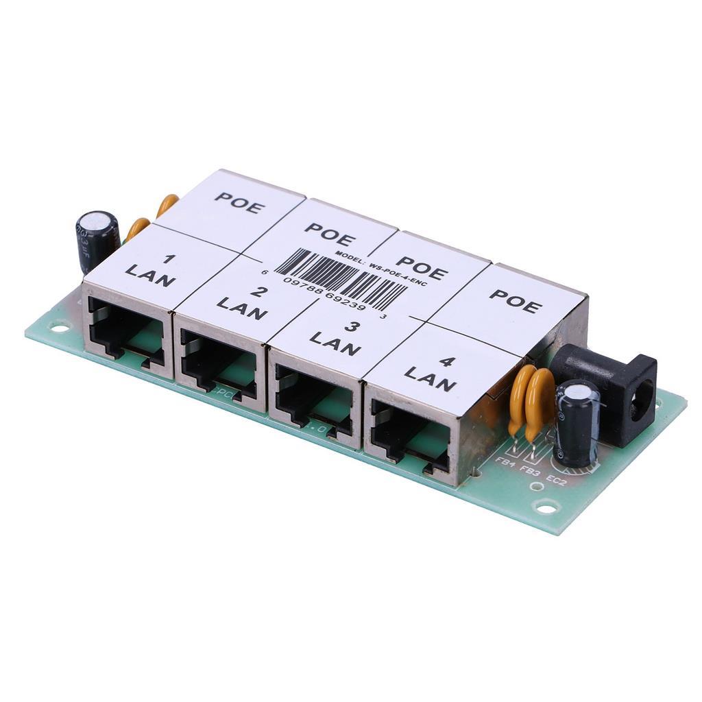 EXTRALINK 4 Port Passive PoE Injector / Adapter 10/100Mbps 12v~48v DC tīkla iekārta