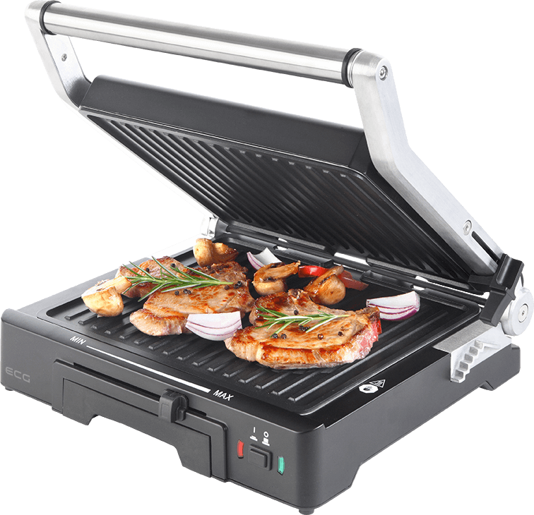 ECG KG 300 Deluxe Contact grill  2000 W 3 working positions - for scalloping, grilling and BBQ Galda Grils