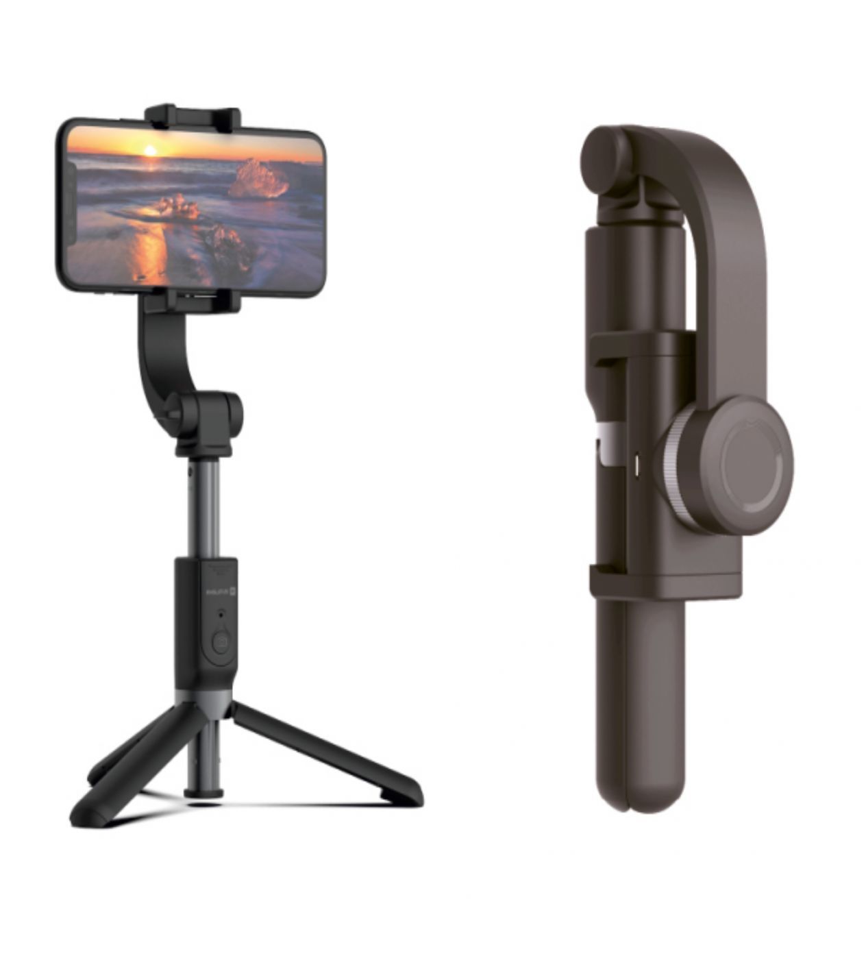 Evelatus Tripod Selfie Stick with Smart Stabilizer ETS01 Black  Black Selfie Stick