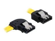Delock Cable SATA 30cm left/straight metal yellow kabelis datoram
