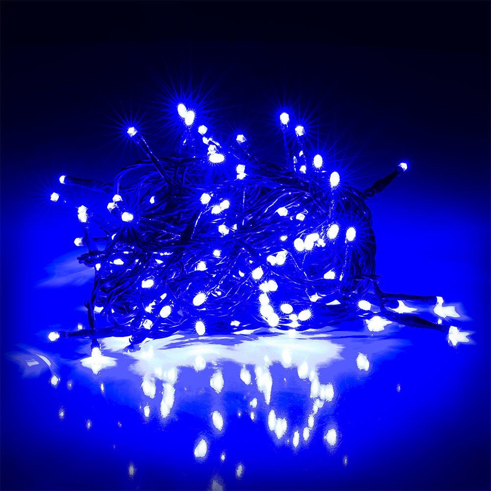 Lampki choinkowe Retlux 150 LED niebieskie 50003545 (8590669259083) Ziemassvētku lampiņas