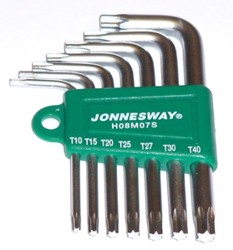 Jonnesway Zestaw kluczy trzpieniowych torx typ L T10-T40 7szt. (H08M07S) H08M07S (4719152135756)