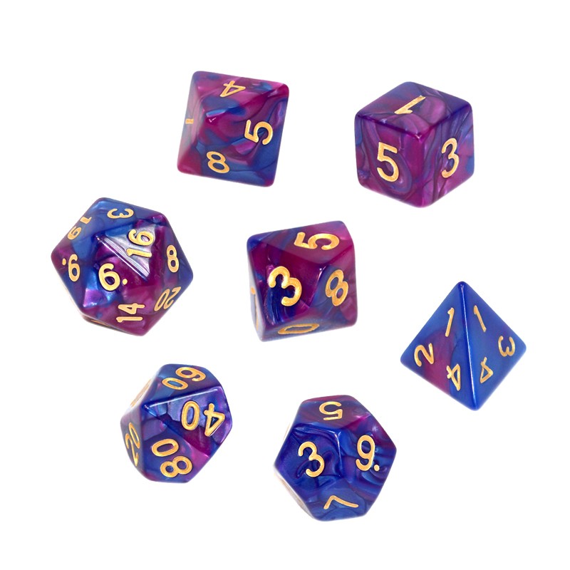 Rebel Two-color dice set - dark blue-purple galda spēle