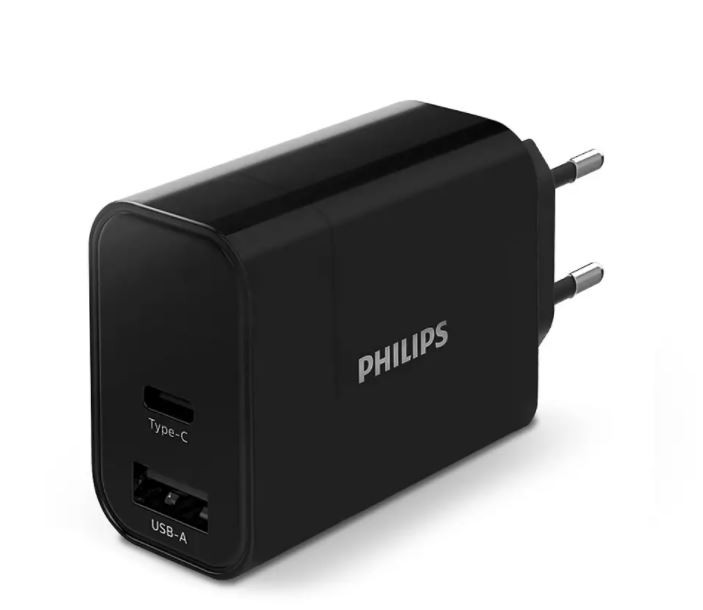 High Power Dual USB Charger 1 USB-A USB C 30W (PD, QC) iekārtas lādētājs