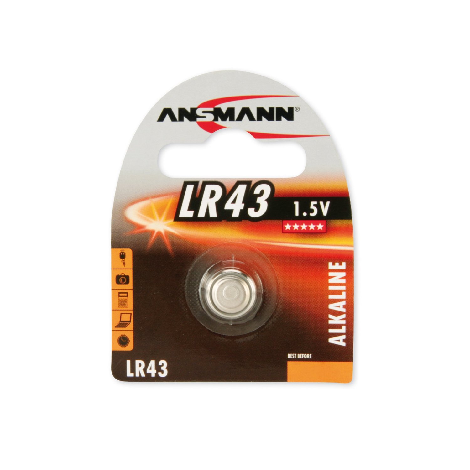 ANSMANN  LR43, Battery 1.5V, 75mAh Alkaline Baterija