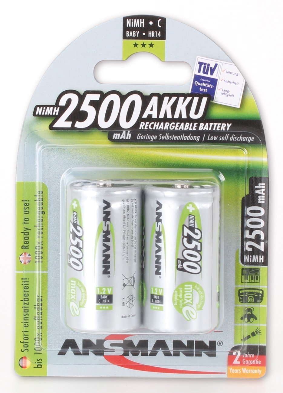 Ansmann 1x2 Akku NiMH Baby 2500 mAh Baterija