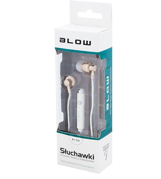 BLOW earphones B-100    WHITE austiņas