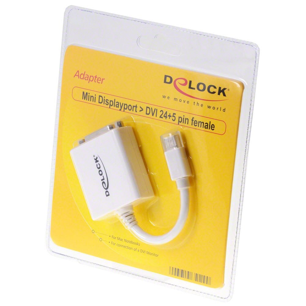 Delock Adapter mini Displayport 1.1 male > DVI female Passive white karte