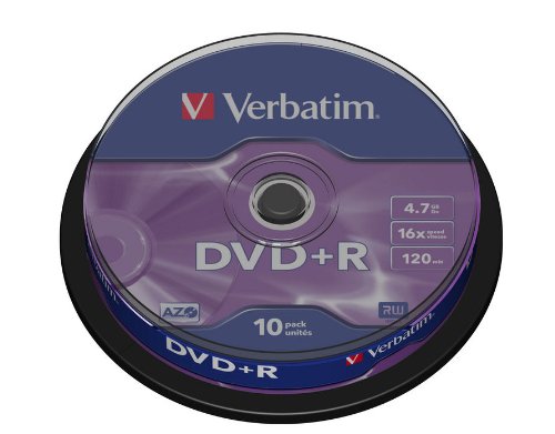 VERBATIM DVD+R DLP 4.7GB SPINDLE 16X biroja tehnikas aksesuāri