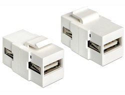 Keystone Module USB 2.0  A(F)<->A(F) USB kabelis