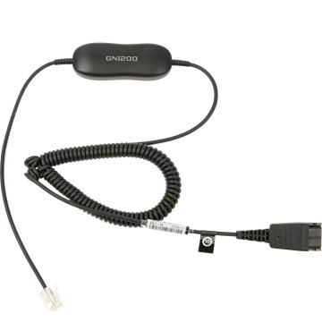 Jabra GN1200 QD to RJ10  0,7-2m cord kabelis, vads