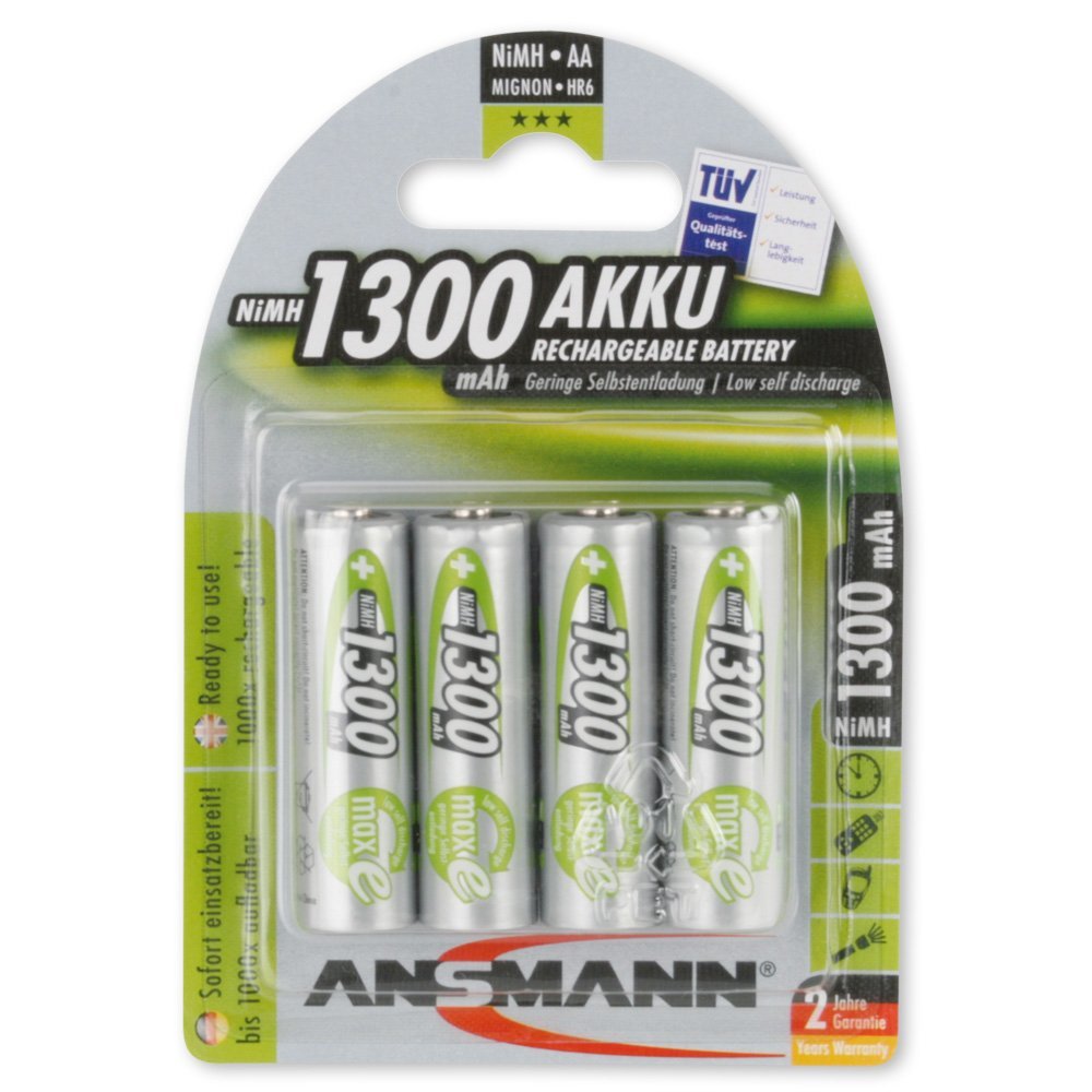 Ansmann Mignon NiMh battery 4xAA 1300mA Baterija