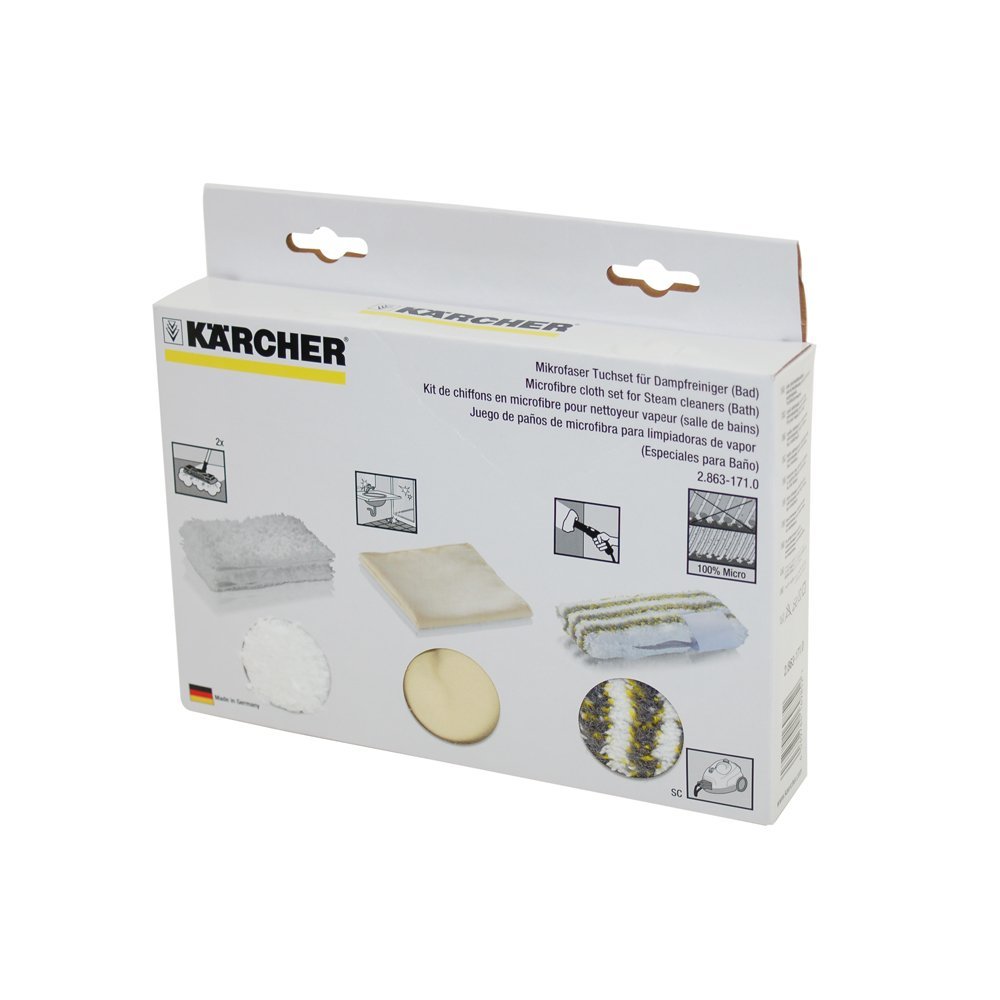 Karcher 2.863-171.0 Dampfreiniger Mikrofaser Tuchset Bad 4-teilig aksesuārs putekļsūcējam