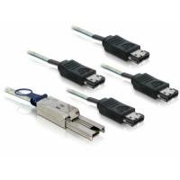 Delock cable SAS mini 26pin to 4x eSATA (SFF 8088 - 4x eSATA) 1m kabelis datoram
