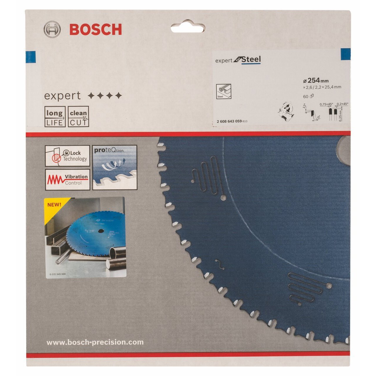 Bosch Circular Saw Blade Expert for Steel 254