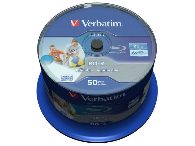 Verbatim BD-R 25GB 50er Spindel (6x) wide printable matricas