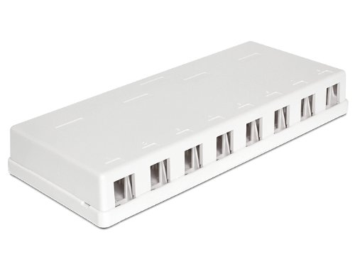 Kestone Modules Box 8-ports White kabelis, vads